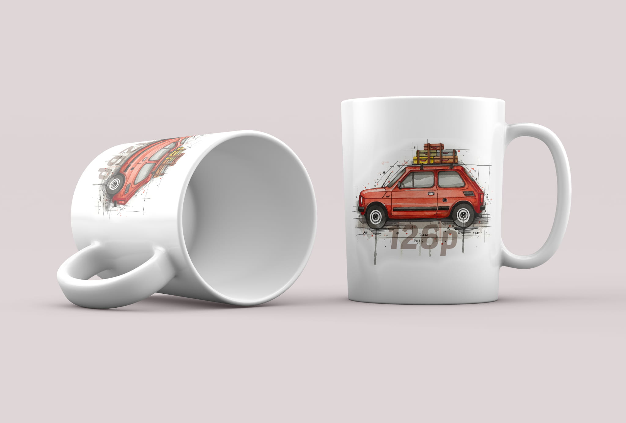 Fiat 126p — kubek (Rodzaj nadruku: Fiat 126p)