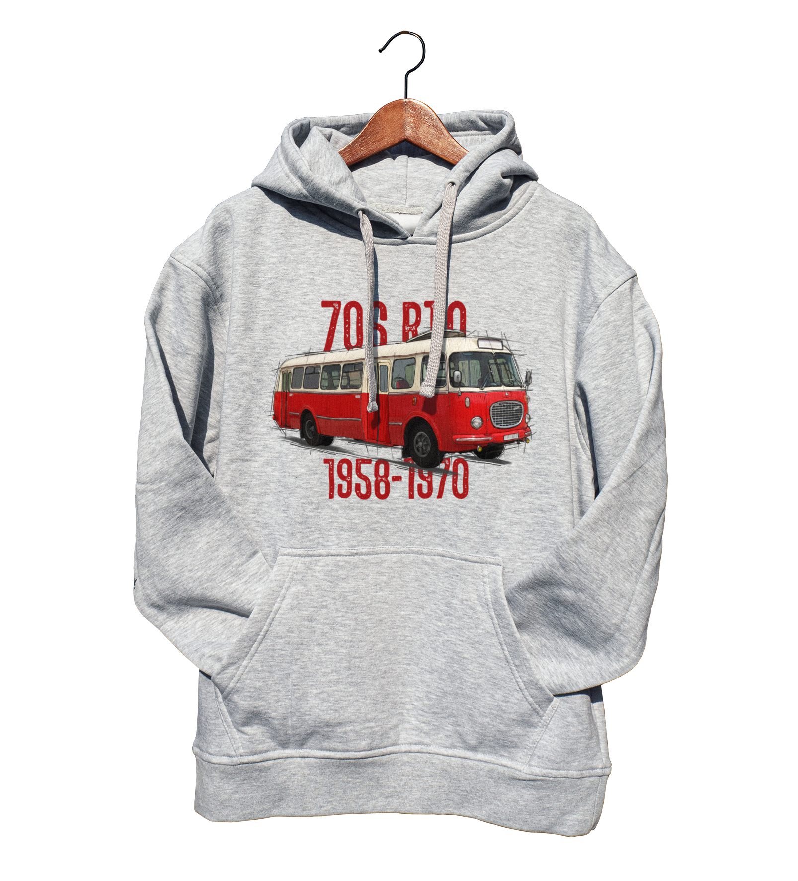 Škoda 706 RTO — bluza (Rozmiar: 5 - 6 lat; Kolor bluzy: szary; Rodzaj nadruku: Škoda 706 RTO)