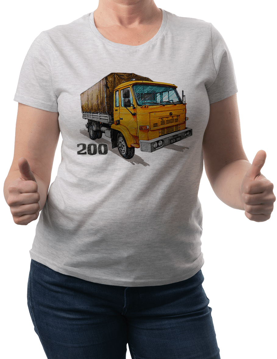 Star 200 — koszulka (Kolor koszulki: jasnoszary melanż; Rozmiar: XL (damska); Rodzaj nadruku: Star 200)