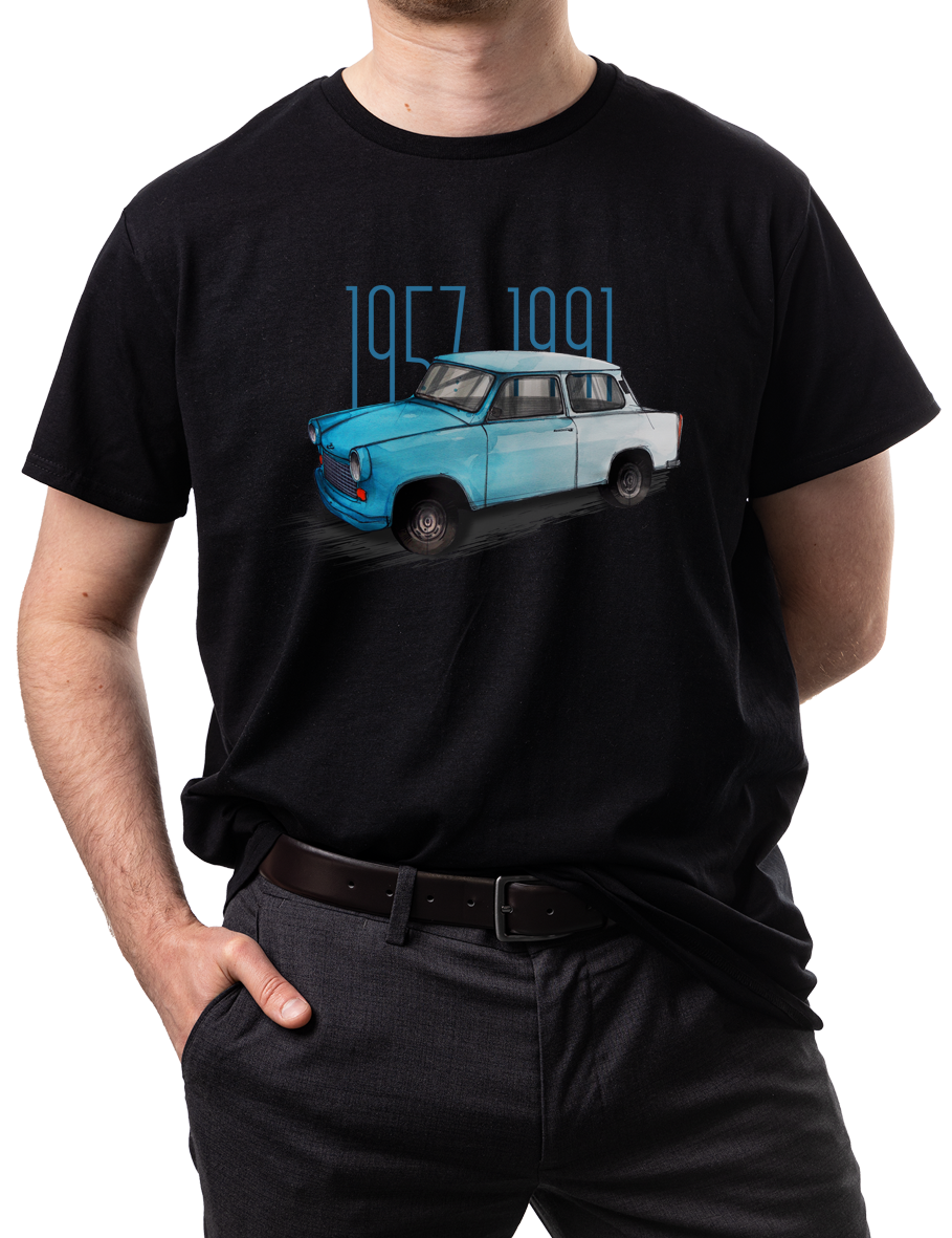 Trabant — koszulka (Kolor koszulki: czarny; Rozmiar: 5 - 6 lat; Rodzaj nadruku: Trabant)