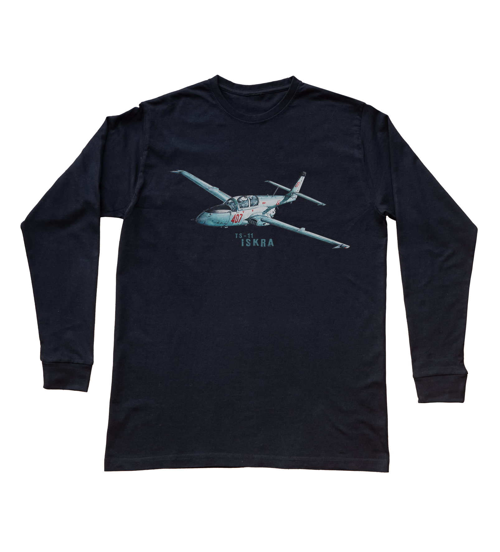 Iskra — bluzka z długim rękawem (Rozmiar: 3XL (dorosła); Kolor koszulki: czarny; Rodzaj nadruku: Iskra)