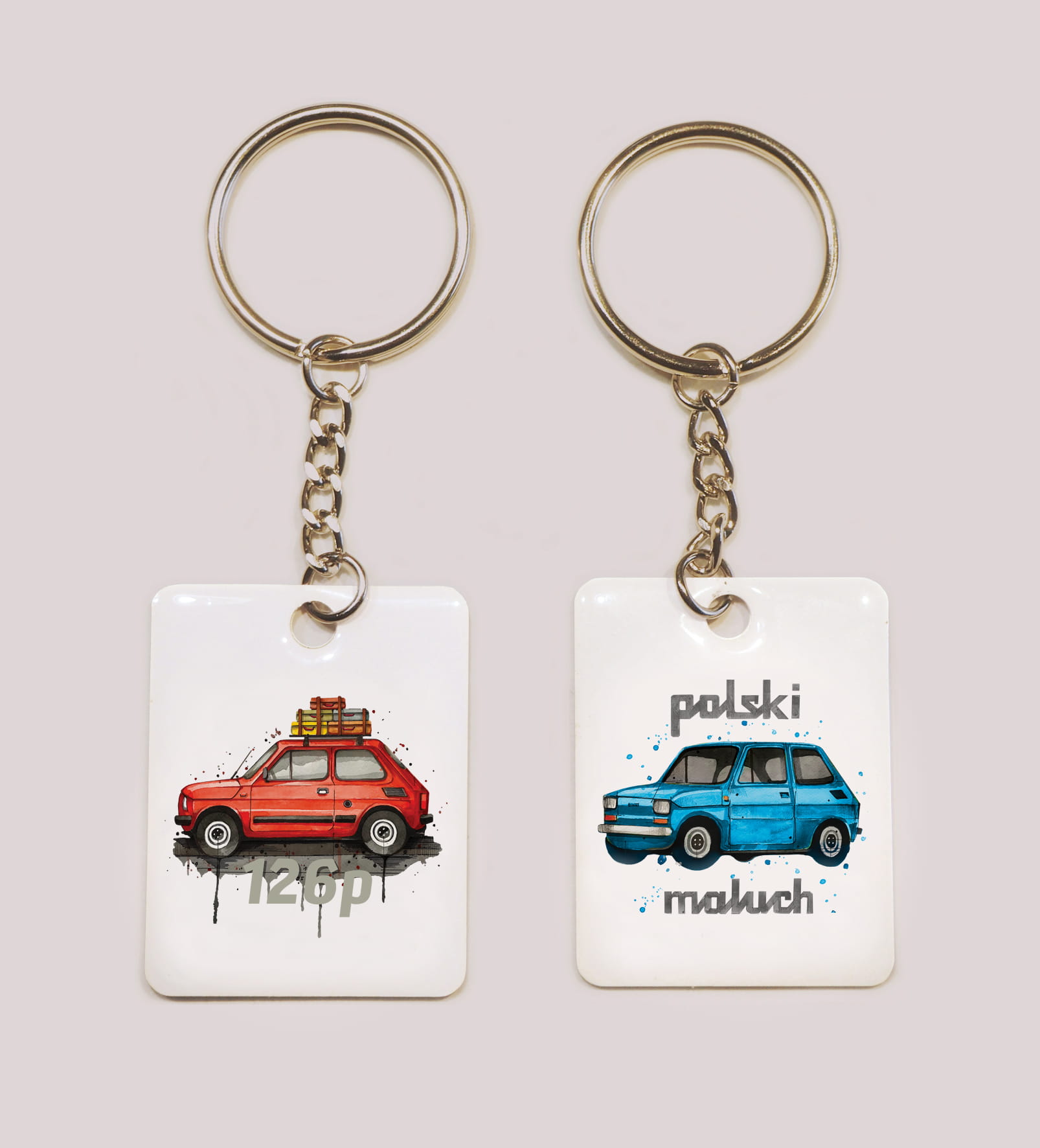 Fiat 126p Maluch — brelok (Rodzaj nadruku: Fiat 126p - Maluch)