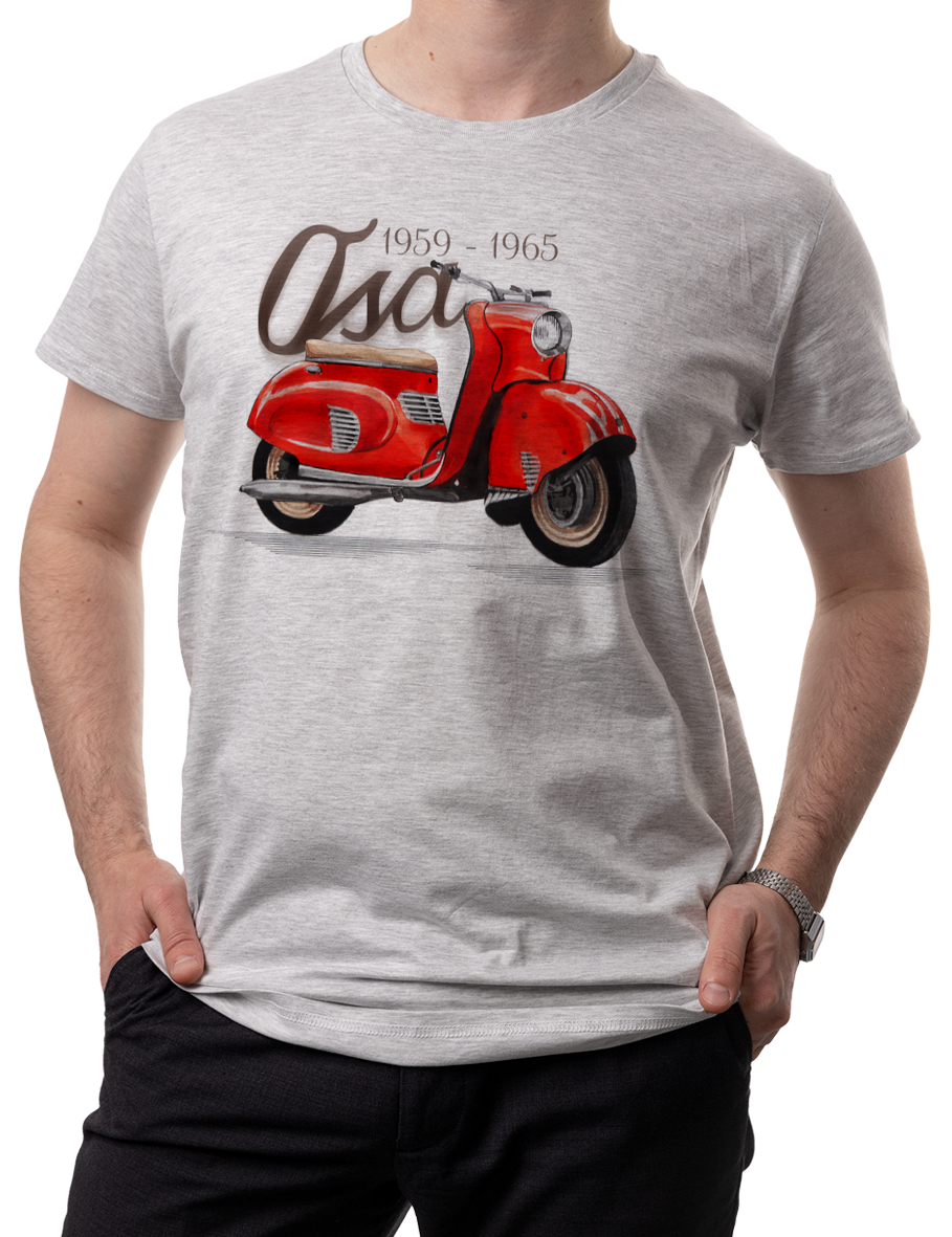 Osa — koszulka (Kolor koszulki: jasnoszary melanż; Rozmiar: 5XL (męska); Rodzaj nadruku: Osa)