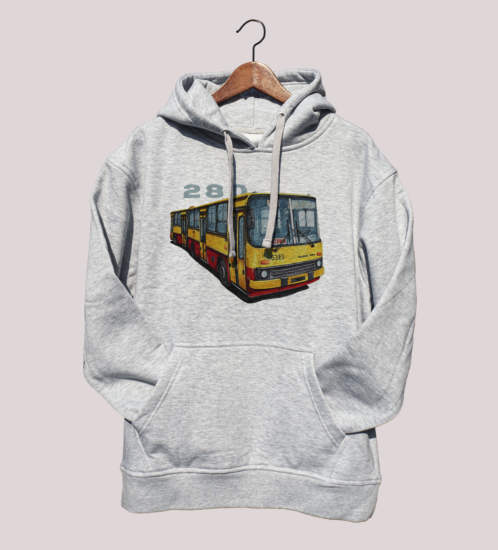 Ikarus 280 — bluza (Rozmiar: S; Kolor bluzy: szary; Rodzaj nadruku: Ikarus 280)