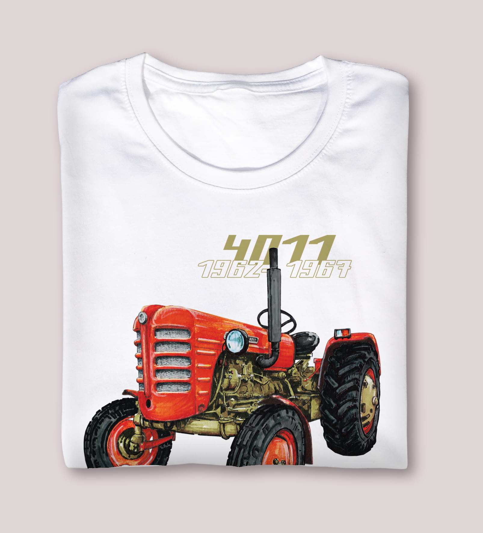 Zetor 4011 — koszulka (Kolor koszulki: biały; Rozmiar: 12 - 14 lat; Rodzaj nadruku: Zetor 4011)