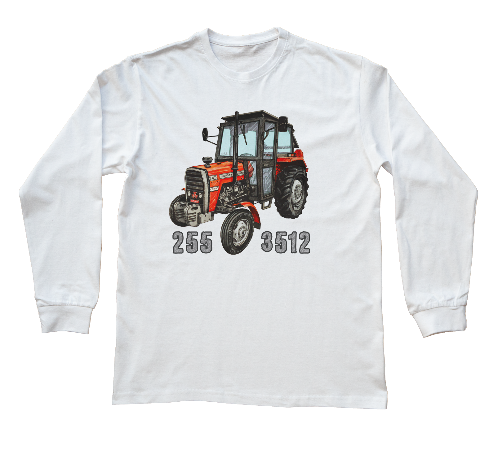 Massey Ferguson — bluzka z długim rękawem (Rozmiar: XL (dorosła); Kolor koszulki: biały; Rodzaj nadruku: Massey Ferguson)