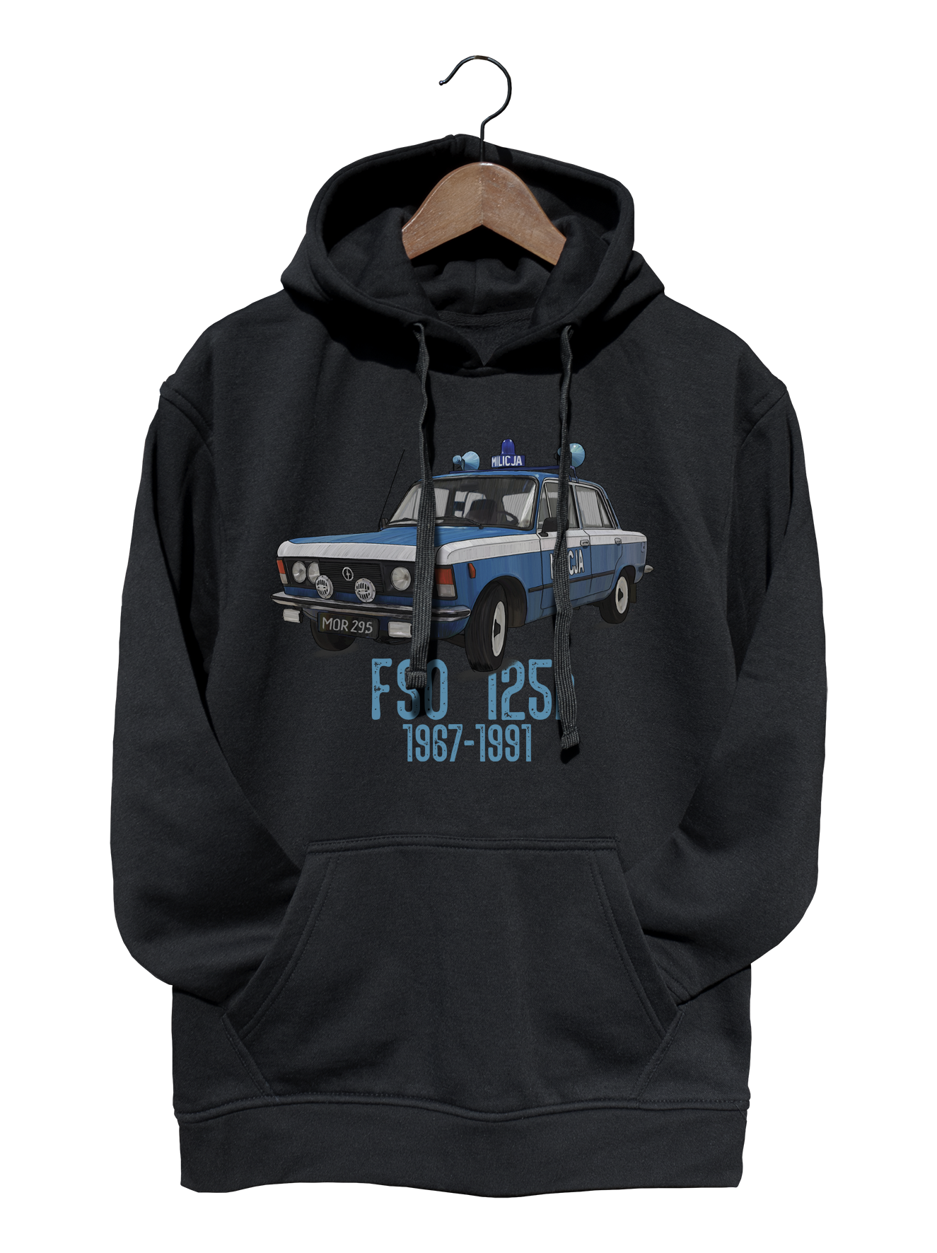 FSO 125p MO — bluza (Rozmiar: XL; Kolor bluzy: czarny; Rodzaj nadruku: FSO 125p MO — Milicja)