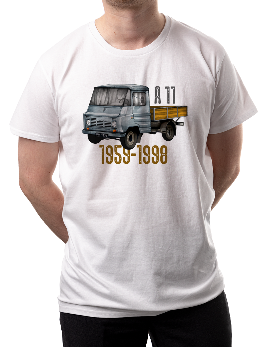 Żuk A11 — koszulka (Kolor koszulki: biały; Rozmiar: XS (męska); Rodzaj nadruku: Żuk A11B)