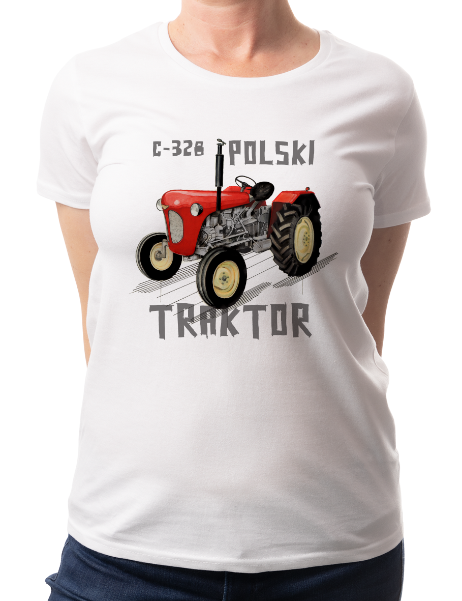 Ursus C-328 — koszulka (Kolor koszulki: biały; Rozmiar: M (damska); Rodzaj nadruku: Ursus C-328)