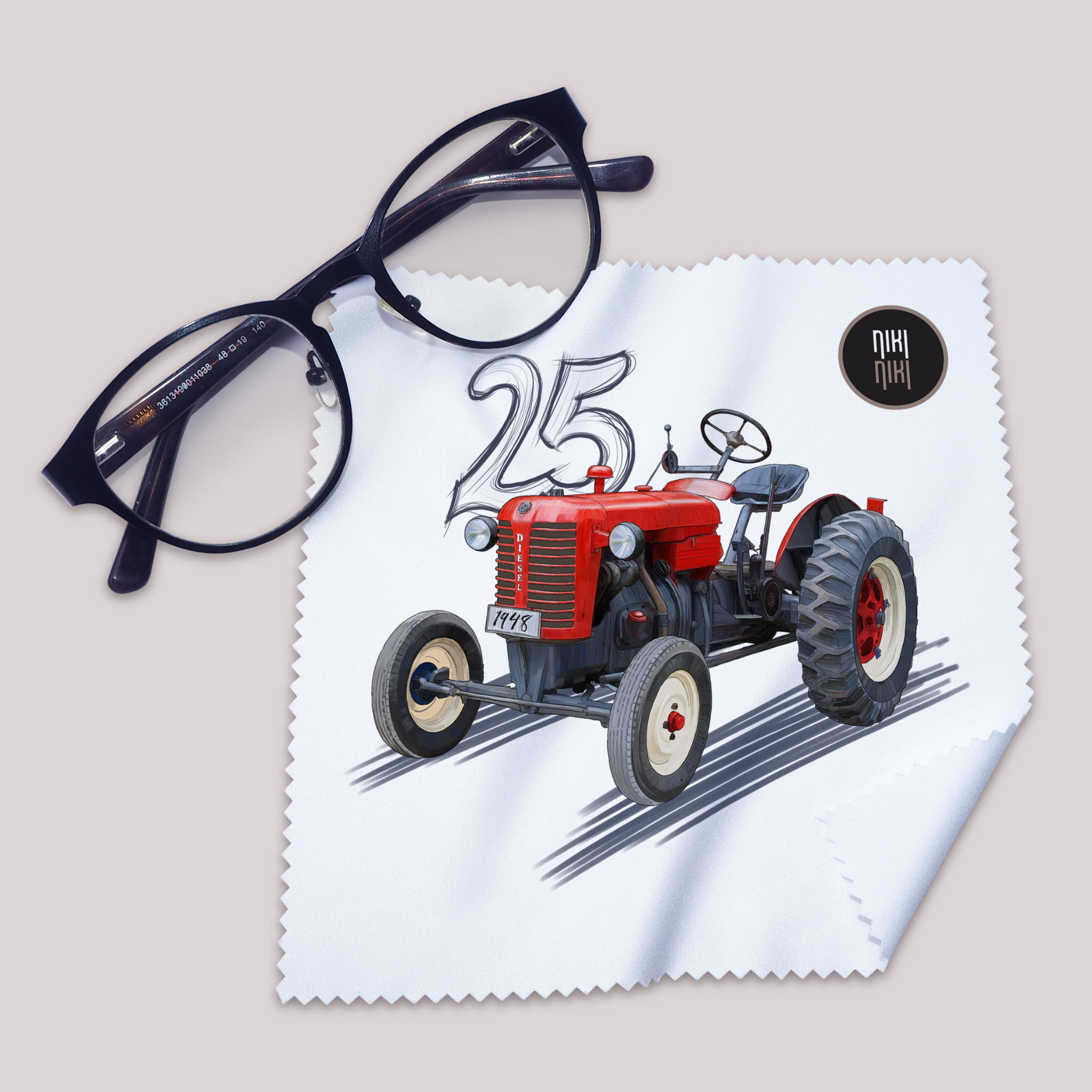 Zetor 25 — ściereczka (Kolor nadruku: czerwony; Rodzaj nadruku: Zetor 25)