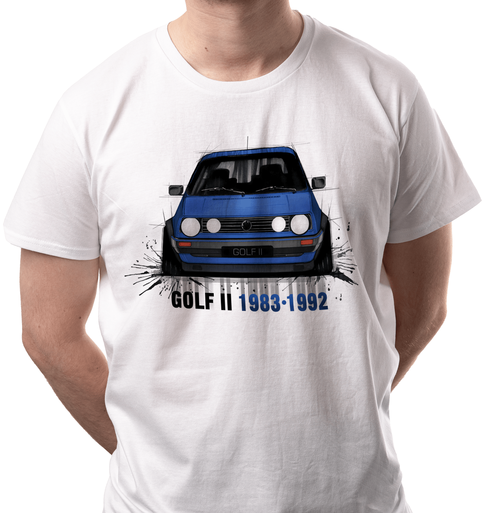 Golf II — koszulka (Kolor koszulki: biały; Rozmiar: 5XL (męska); Rodzaj nadruku: Golf II)