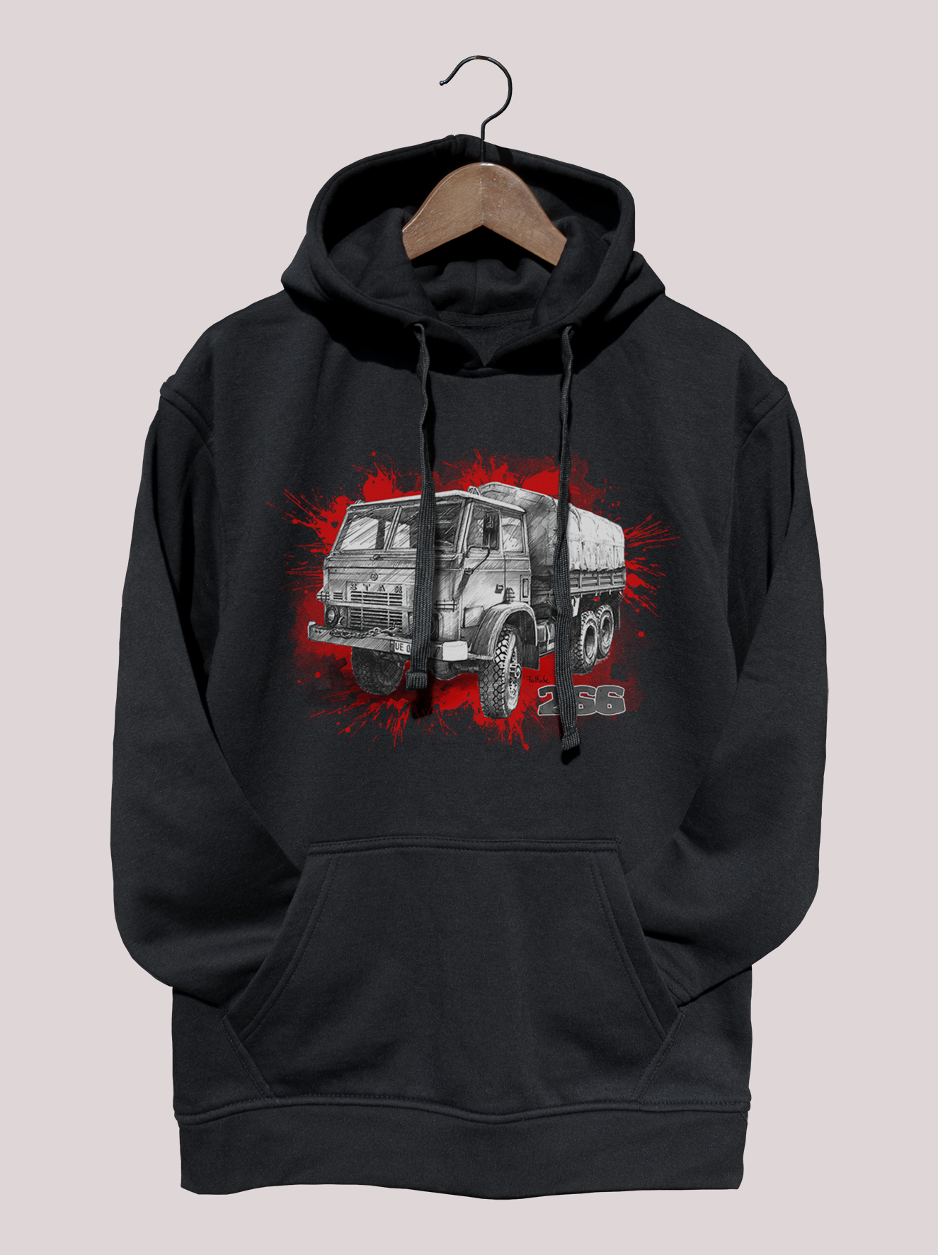 Star 266 — bluza (Rozmiar: S; Kolor bluzy: czarny; Rodzaj nadruku: Star 266)