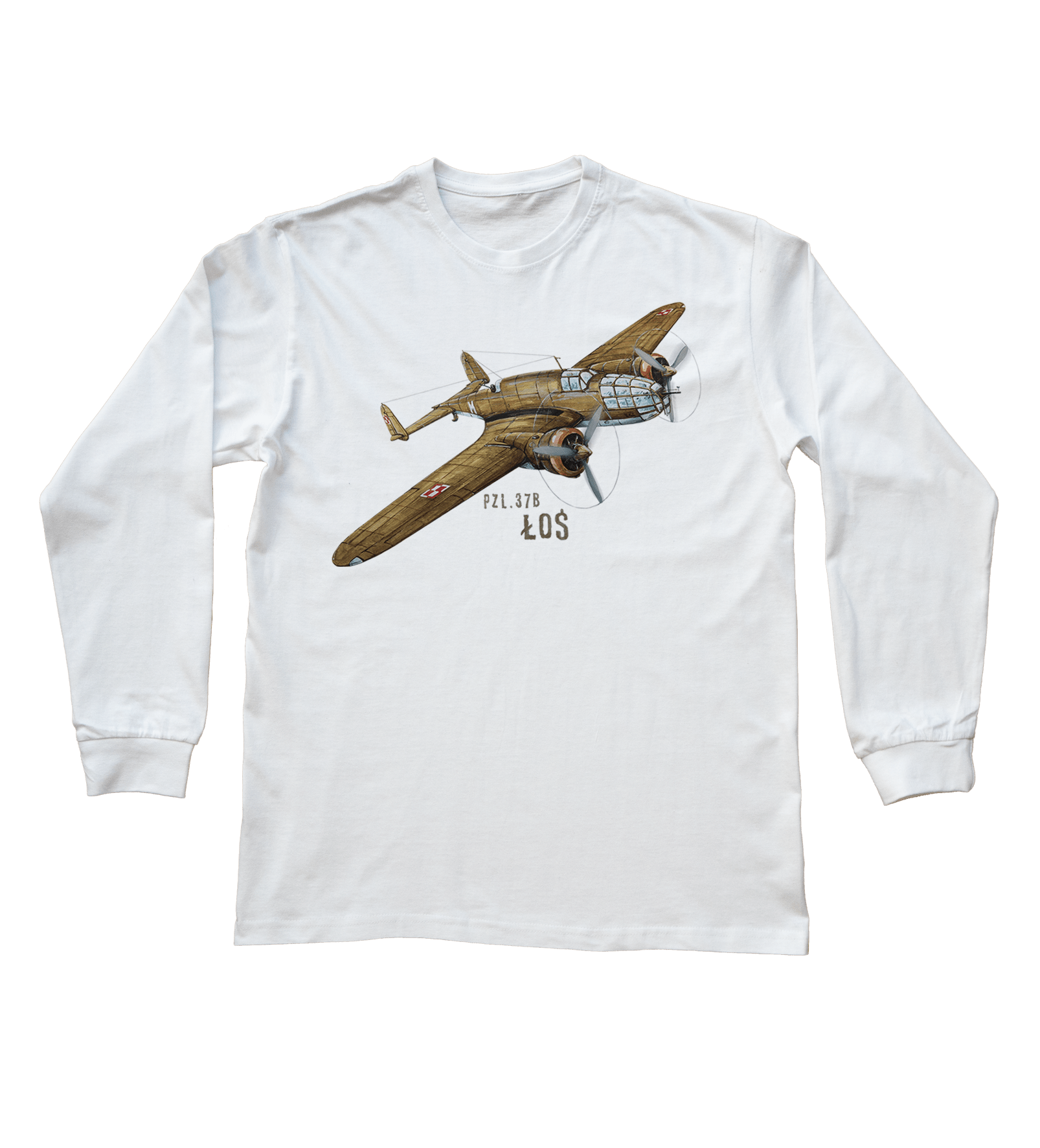 Łoś — bluzka z długim rękawem (Rozmiar: 7 - 8 lat; Kolor koszulki: biały; Rodzaj nadruku: Łoś)