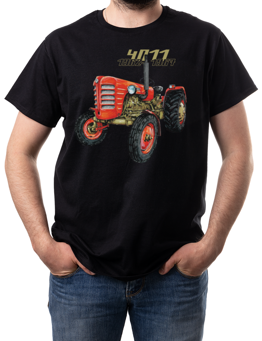 Zetor 4011 — koszulka (Kolor koszulki: czarny; Rozmiar: 4XL (męska); Rodzaj nadruku: Zetor 4011)