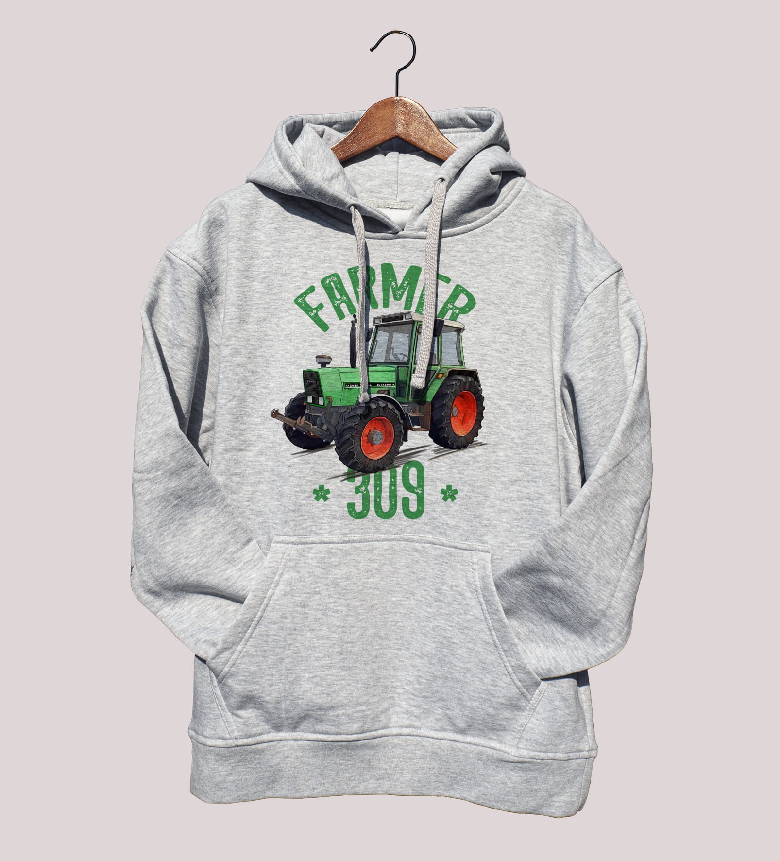 Fendt Farmer — bluza (Rozmiar: XXL; Kolor bluzy: szary; Rodzaj nadruku: Fendt Farmer 309)