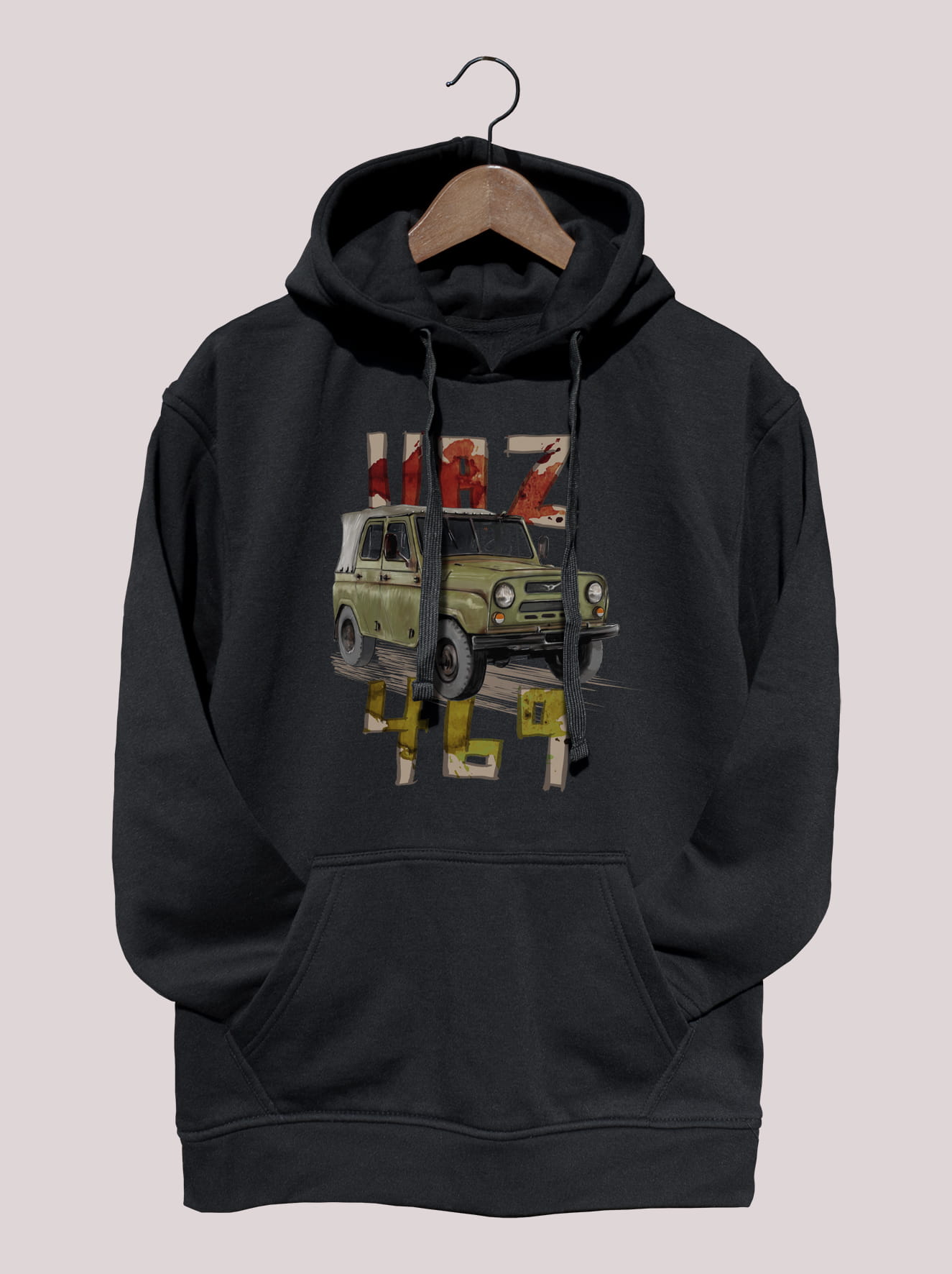 UAZ 469 — bluza (Rozmiar: S; Kolor bluzy: czarny; Rodzaj nadruku: UAZ)