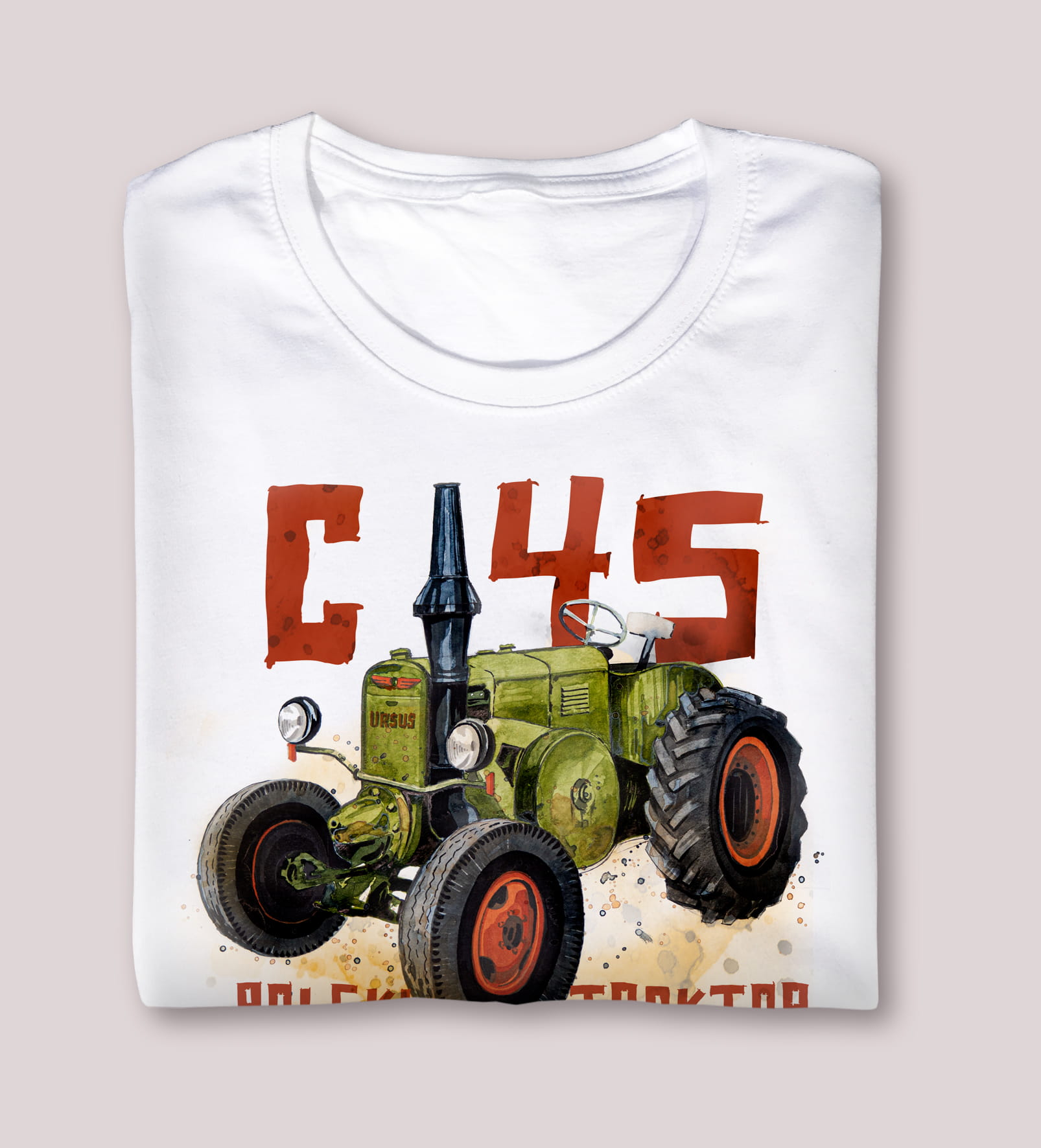 Ursus C-45 — koszulka (Kolor koszulki: biały; Rozmiar: 9 - 11 lat; Rodzaj nadruku: Ursus C-45)