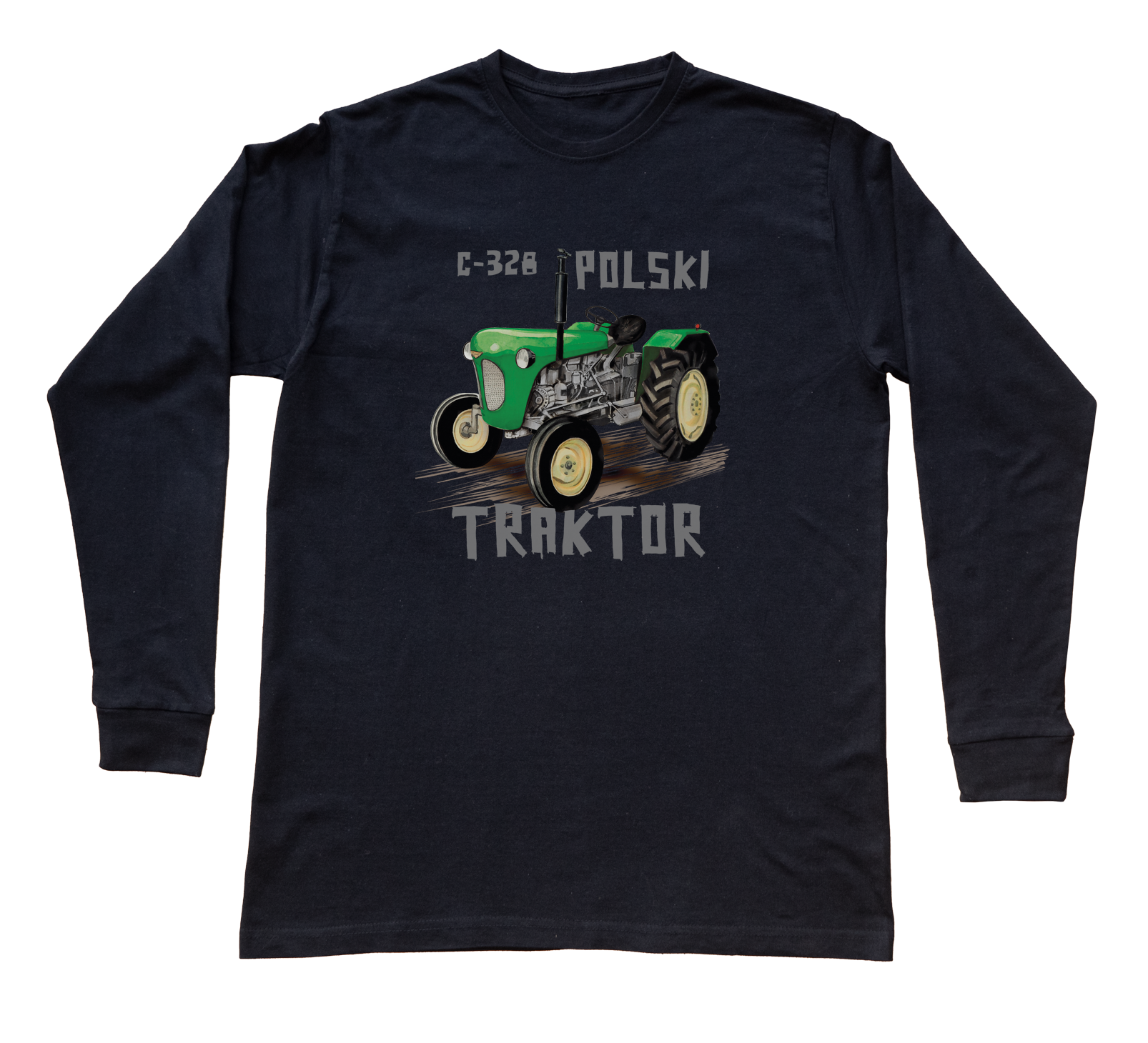 Ursus C-328 — bluzka z długim rękawem (Rozmiar: S (dorosła); Kolor koszulki: czarny; Rodzaj nadruku: Ursus C-328)