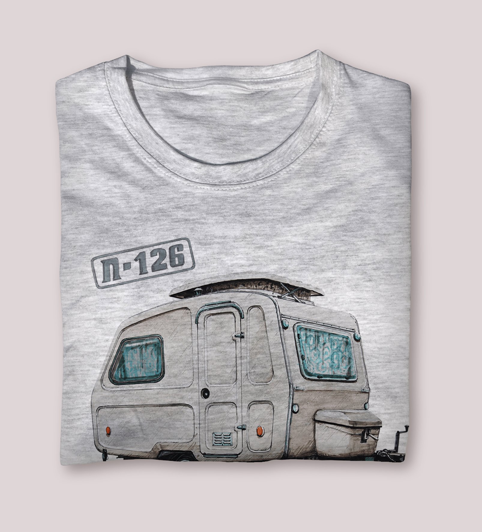 Niewiadów N-126 — koszulka (Kolor koszulki: jasnoszary melanż; Rozmiar: 5 - 6 lat; Rodzaj nadruku: Niewiadów N-126)