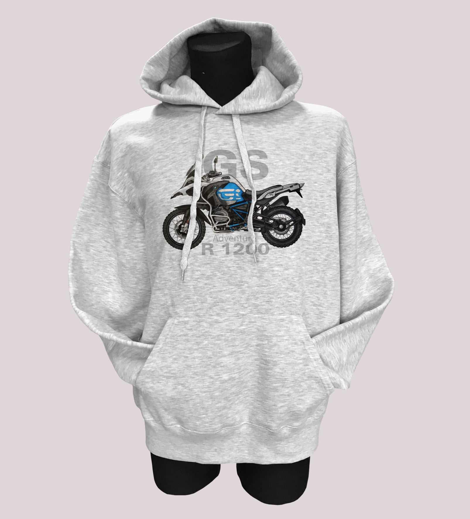 BMW GS — bluza (Rozmiar: L; Kolor bluzy: szary; Rodzaj nadruku: BMW GS)