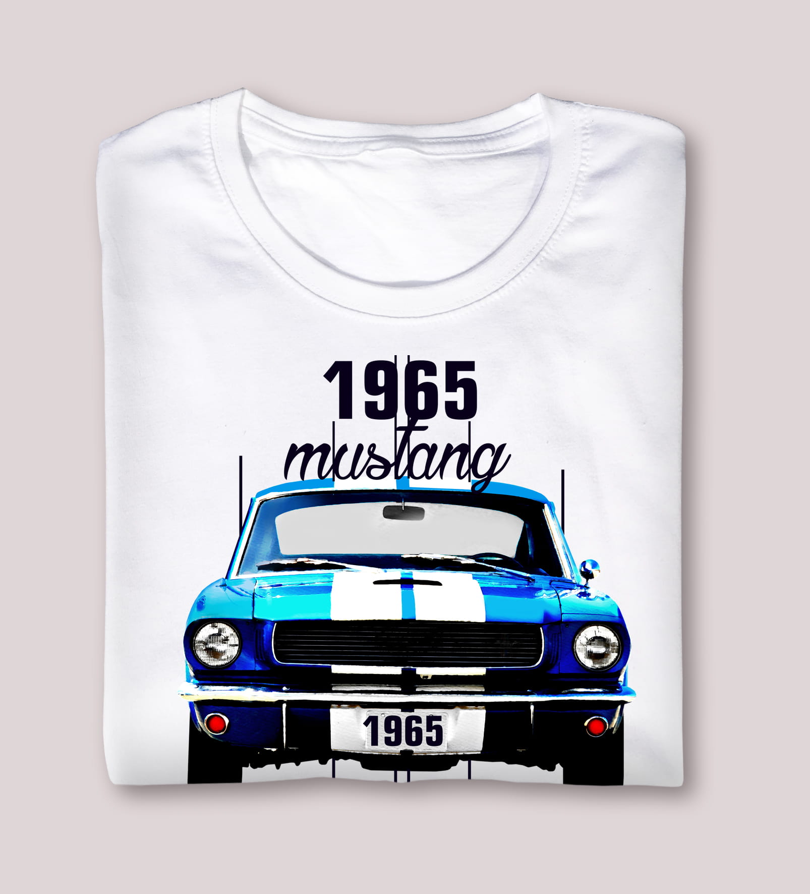 Ford Mustang — koszulka (Kolor koszulki: biały; Rozmiar: S (damska); Rodzaj nadruku: Mustang)