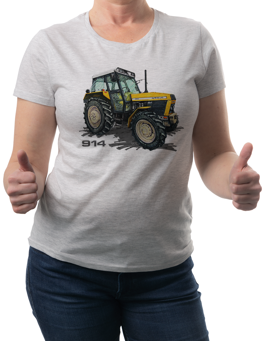 Ursus 914 — koszulka (Kolor koszulki: jasnoszary melanż; Rozmiar: M (damska); Rodzaj nadruku: Ursus 914)