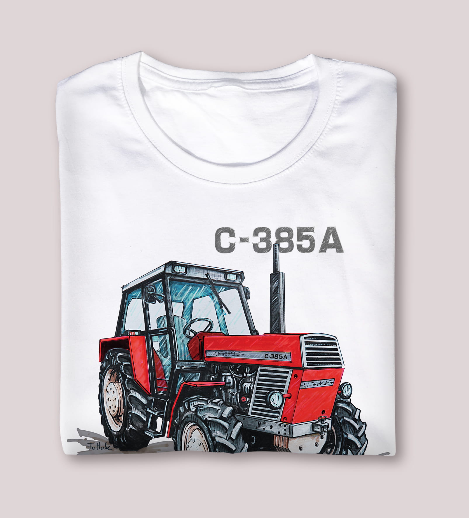 Ursus C-385A — koszulka (Kolor koszulki: biały; Rozmiar: 12 - 14 lat; Rodzaj nadruku: Ursus C-385A)