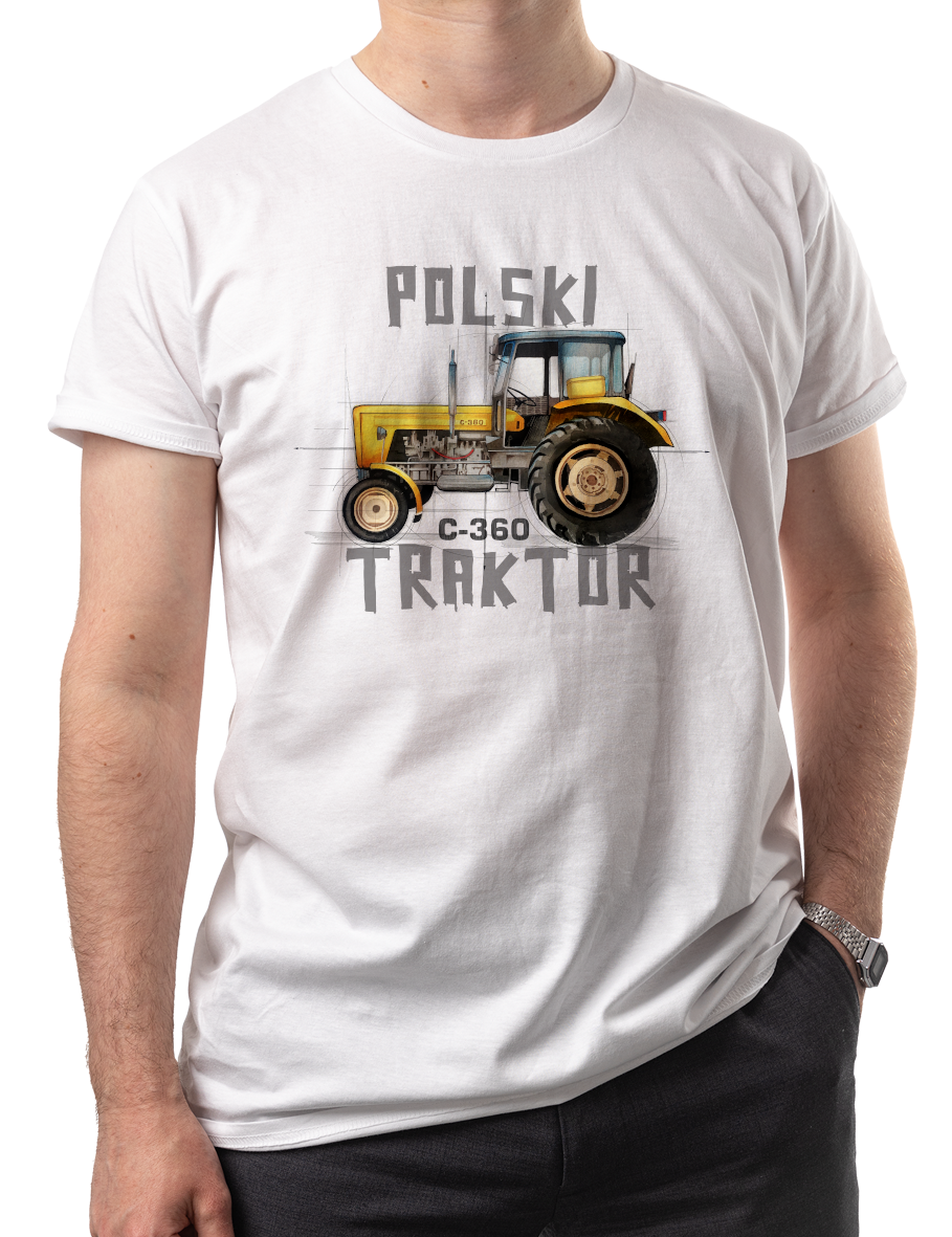 Ursus C-360 — koszulka (Kolor koszulki: biały; Rozmiar: S (męska); Rodzaj nadruku: Ursus C-360)