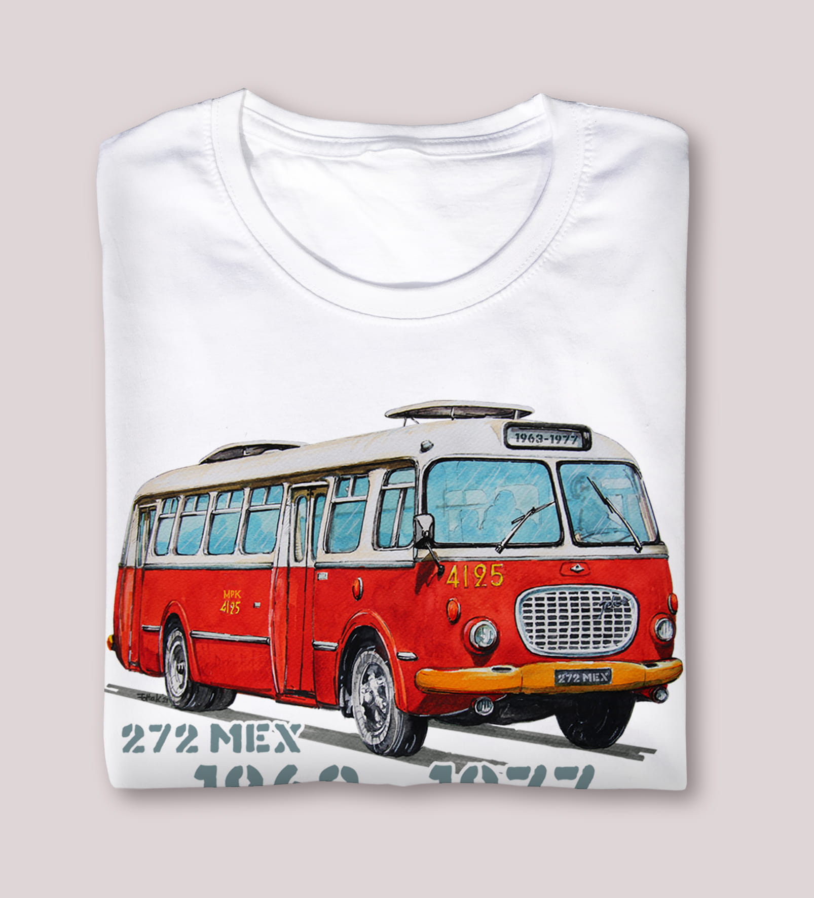 Jelcz 272 MEX — koszulka (Kolor koszulki: biały; Rozmiar: 3XL (męska); Rodzaj nadruku: Jelcz 272 MEX)