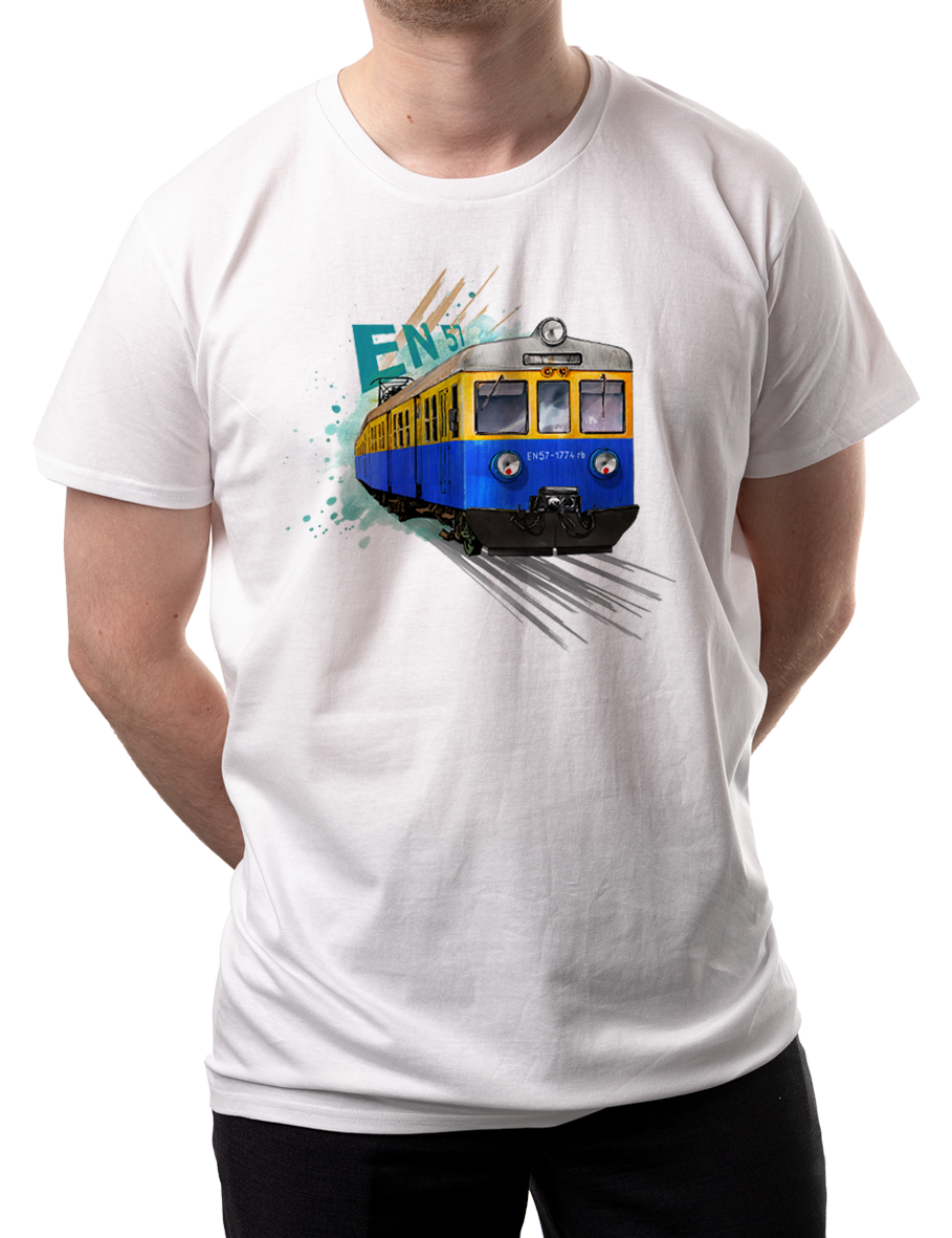 EN57 — koszulka (Kolor koszulki: biały; Rozmiar: 4XL (męska); Rodzaj nadruku: EN57)