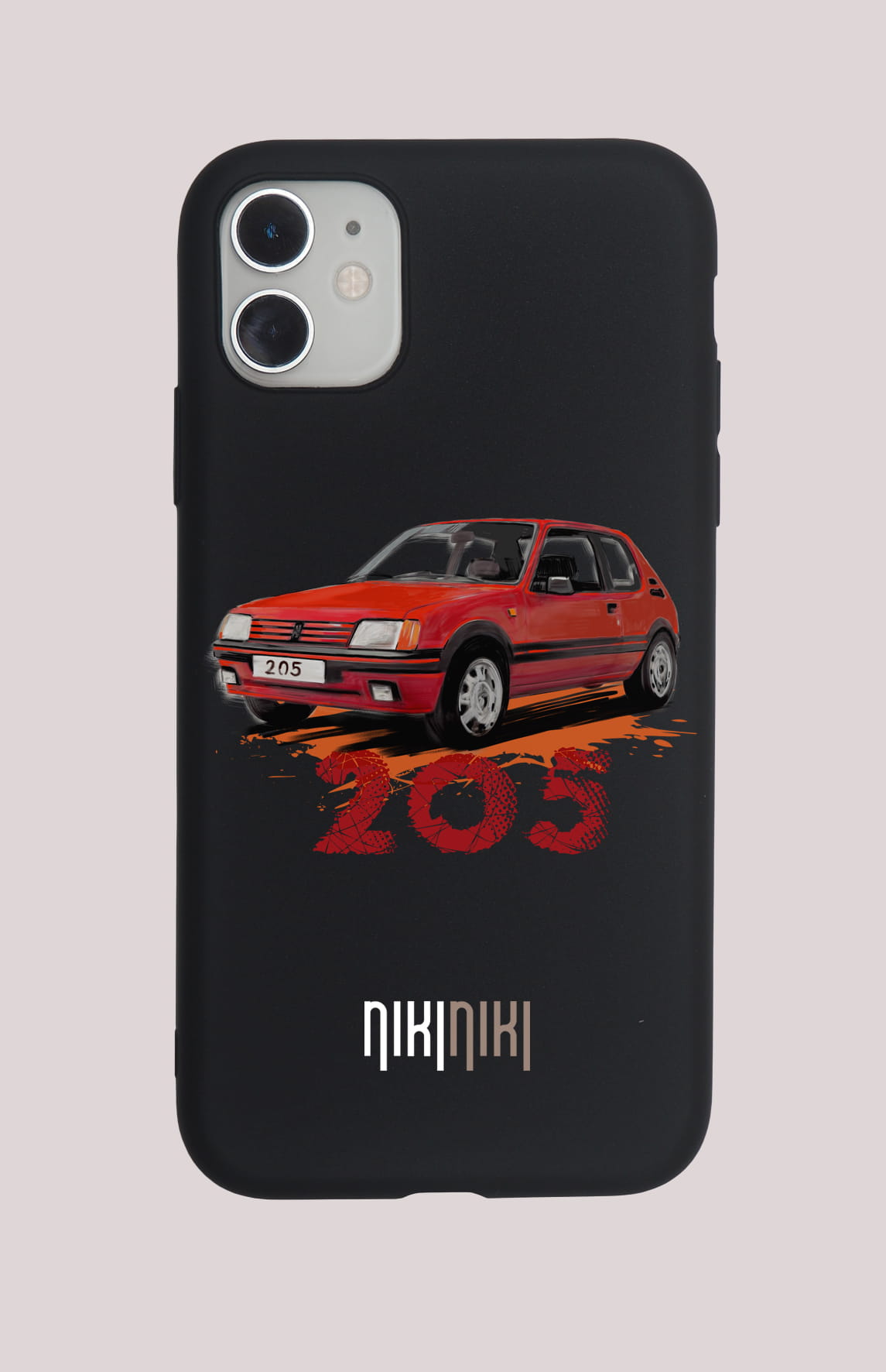 Peugeot 205 — etui (Producent telefonu: MOTOROLA; Model telefonu: G22 4G; Kolor etui: czarny; Rodzaj nadruku: Peugeot 205)
