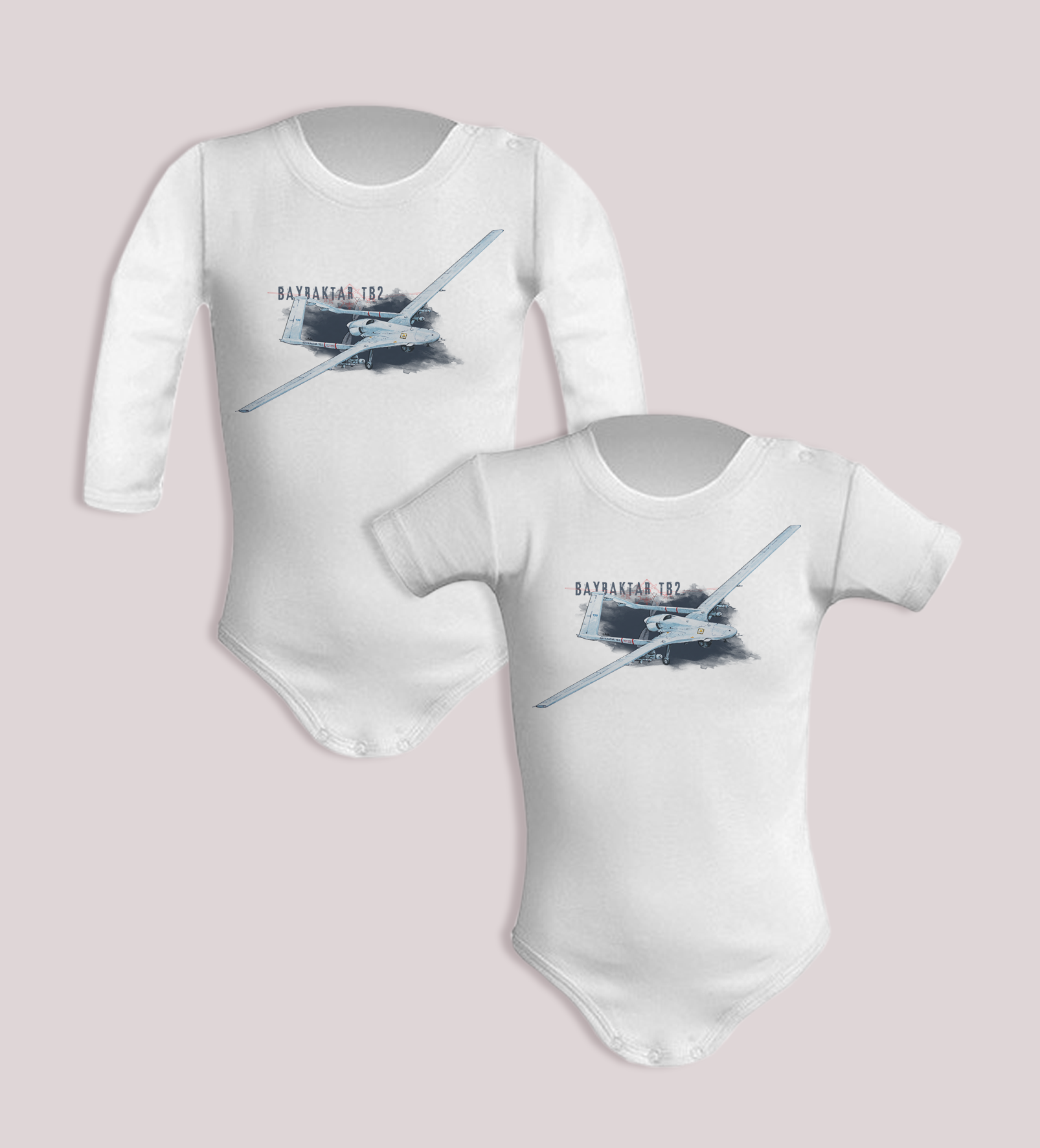 Bayraktar — body (Rozmiar: 9M; Długość rękawa: długi; Rodzaj nadruku: Bayraktar TB2)