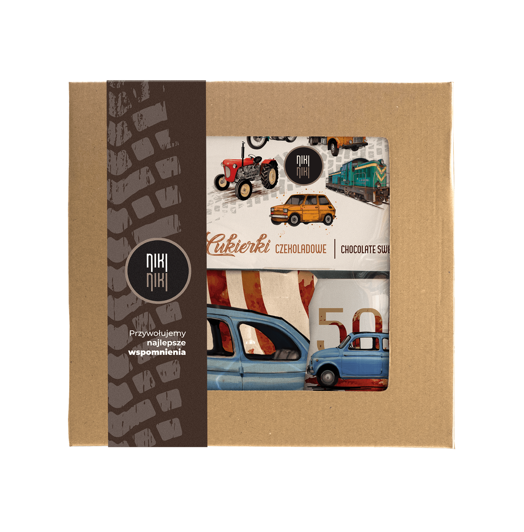 Fiat 500 — paczka (Zawartość paczki: bluza, torba, kubek, słodycze; Rozmiar koszulki / bluzy: 12 - 14 lat; Kolor koszulki / bluzy: czarny; Rodzaj nadr