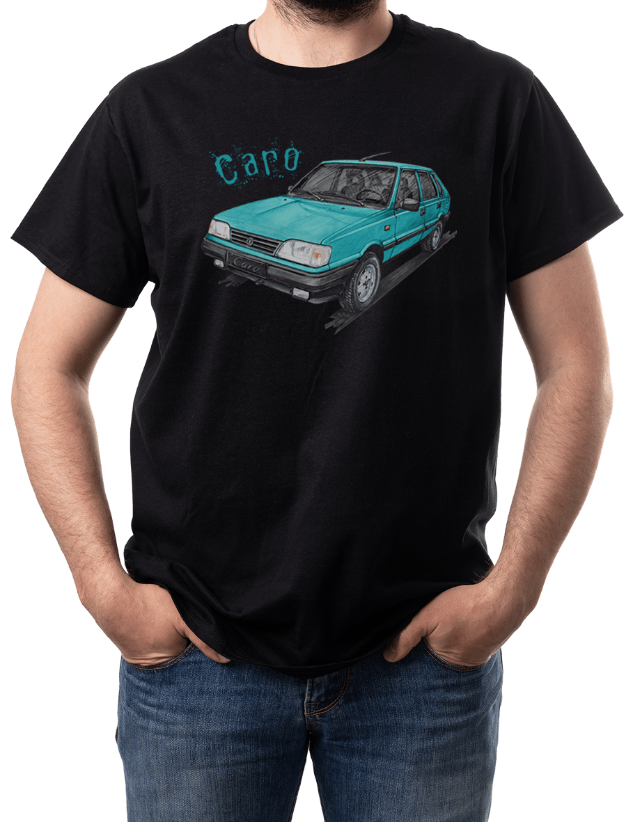 Polonez Caro — koszulka (Kolor koszulki: czarny; Rozmiar: XL (męska); Rodzaj nadruku: Polonez Caro)