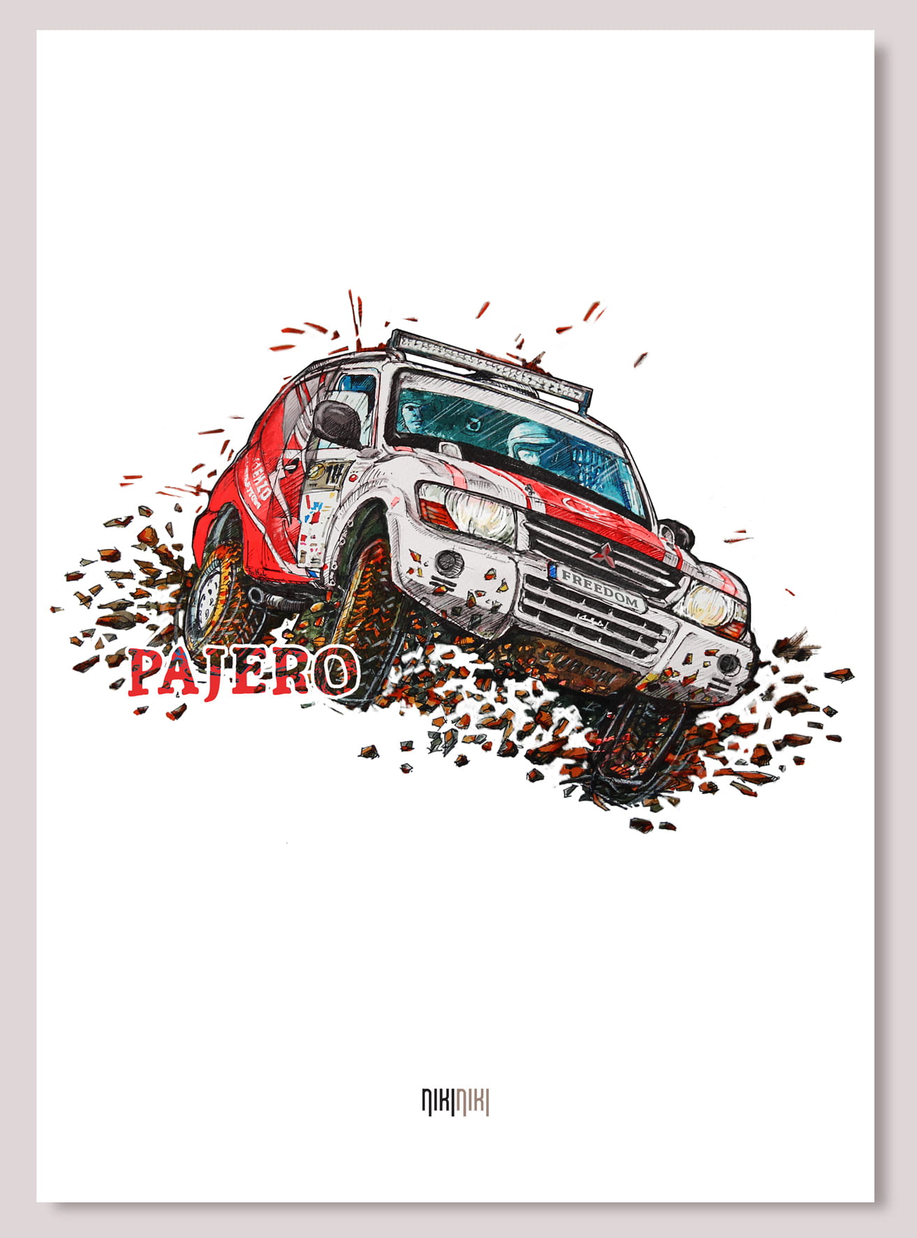 Mitsubishi Pajero — plakat (Rodzaj nadruku: Mitsubishi Pajero)