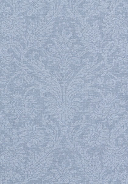 Tapeta Thibaut Whitney Damask Niebieska