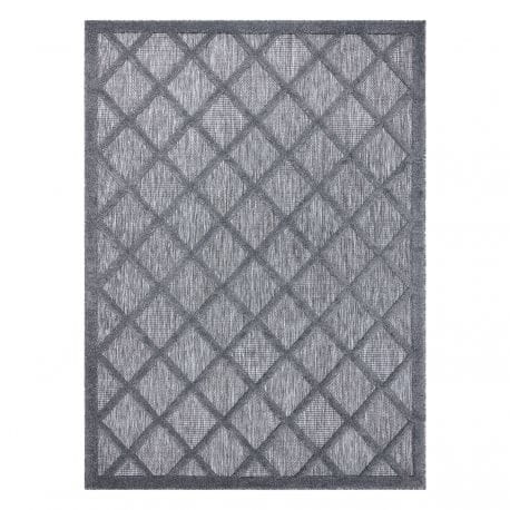 Dywan Santi Sznurkowy Kratka Antracyt - Różne Rozmiary