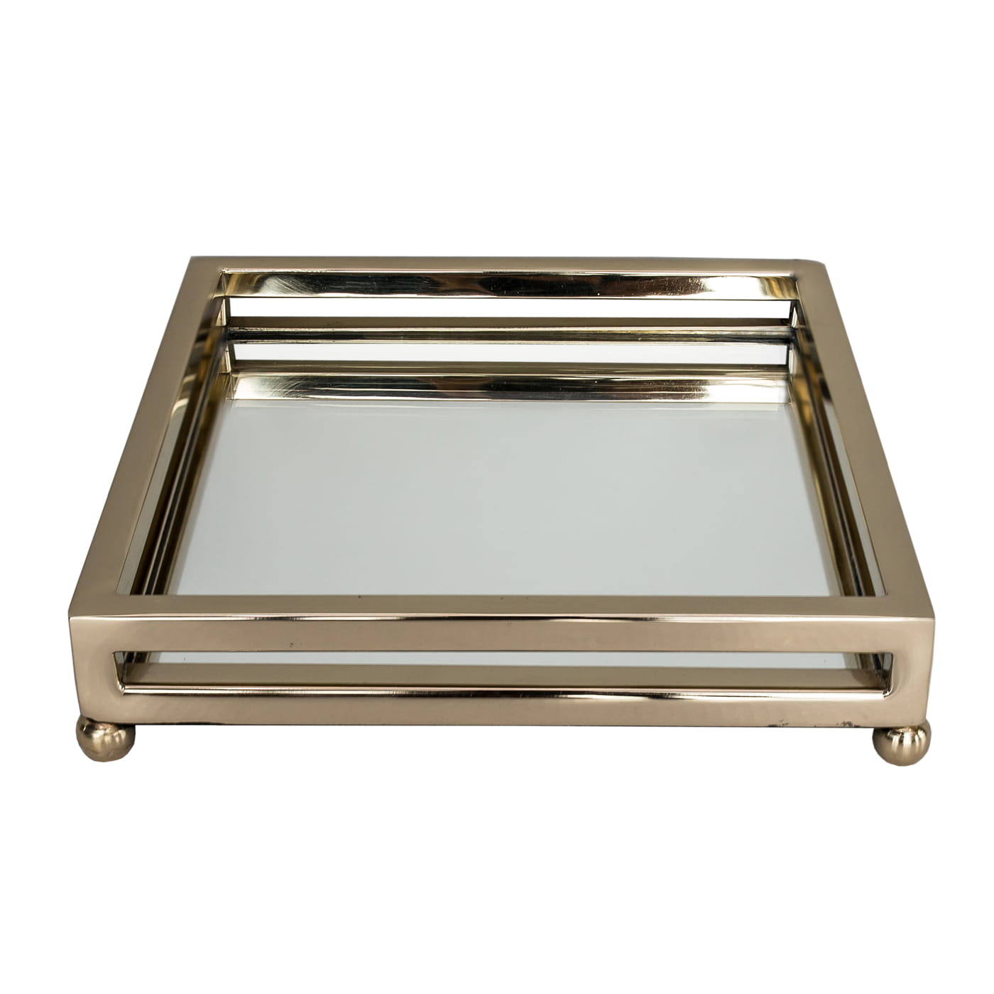 Taca Kwadratowa New York Złota 20x20x4cm