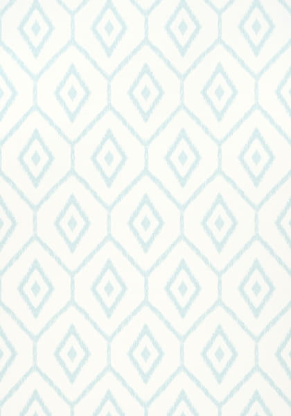 Tapeta Thibaut BARI IKAT Aqua, Biel