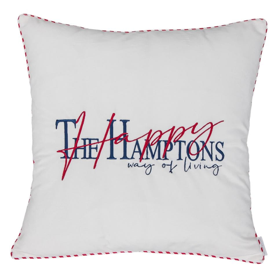 Poduszka Haftowana Dekoracyjna Hamptons - Różne Kolory Tkanin