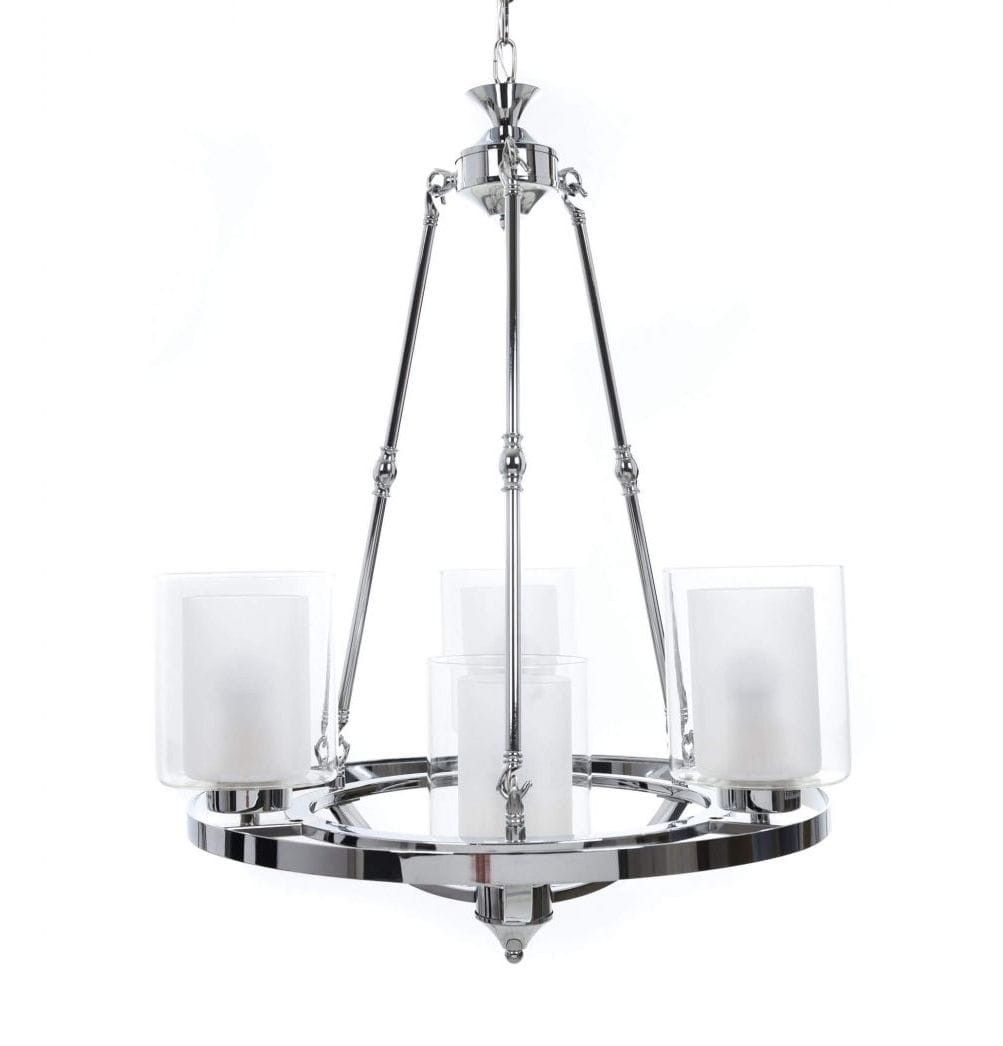 Lampa Sufitowa, Wisząca Santorini Chrom 55x55x65cm