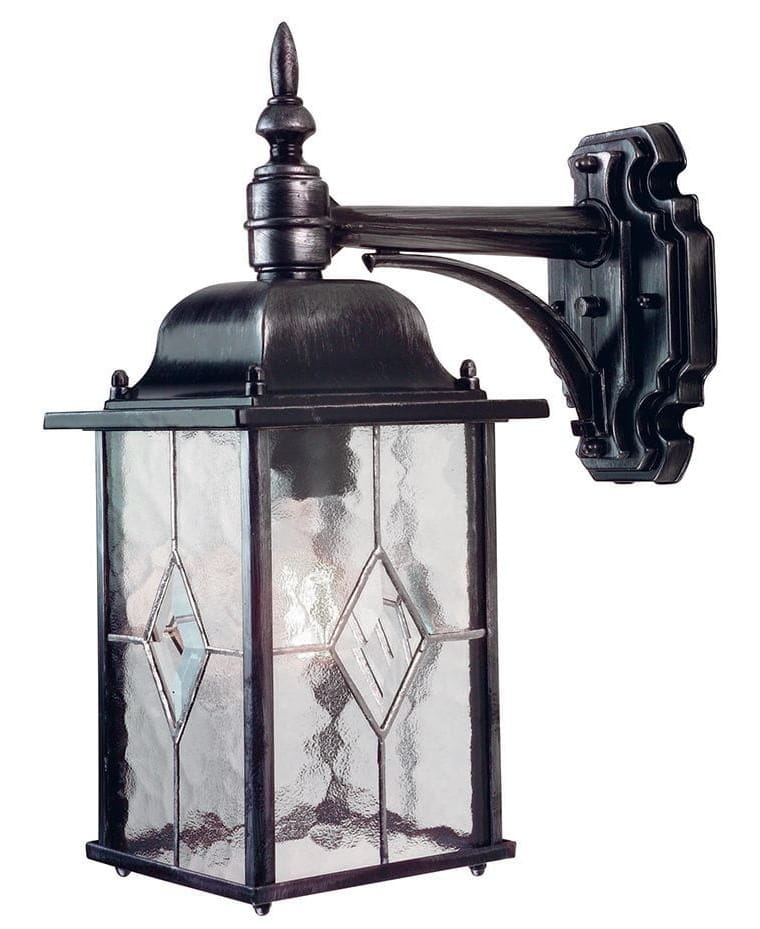 Kinkiet Zewnętrzny Wexler 2 Srebrno-Czarny 16x37cm