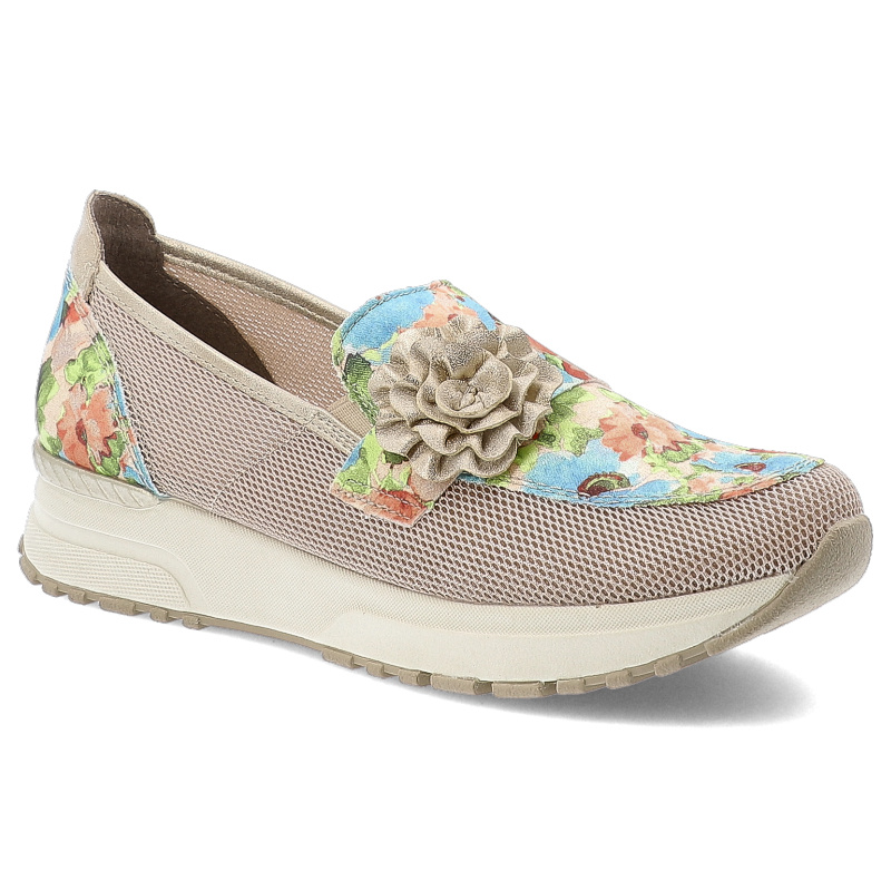 Różowe Półbuty Rieker Modne Obuwie Damskie