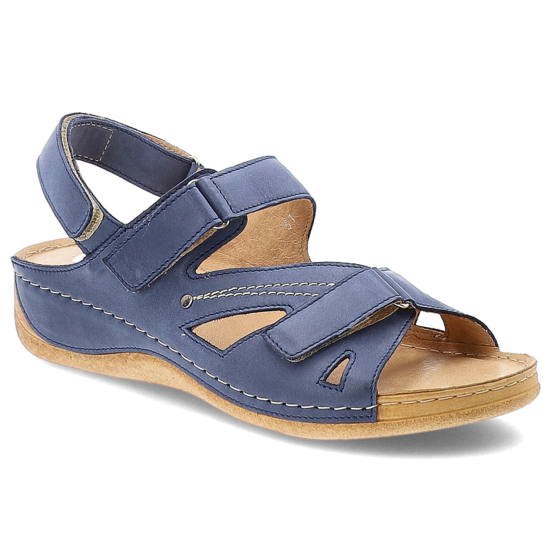 Niebieskie Sandały Armodo Modne Obuwie Damskie
