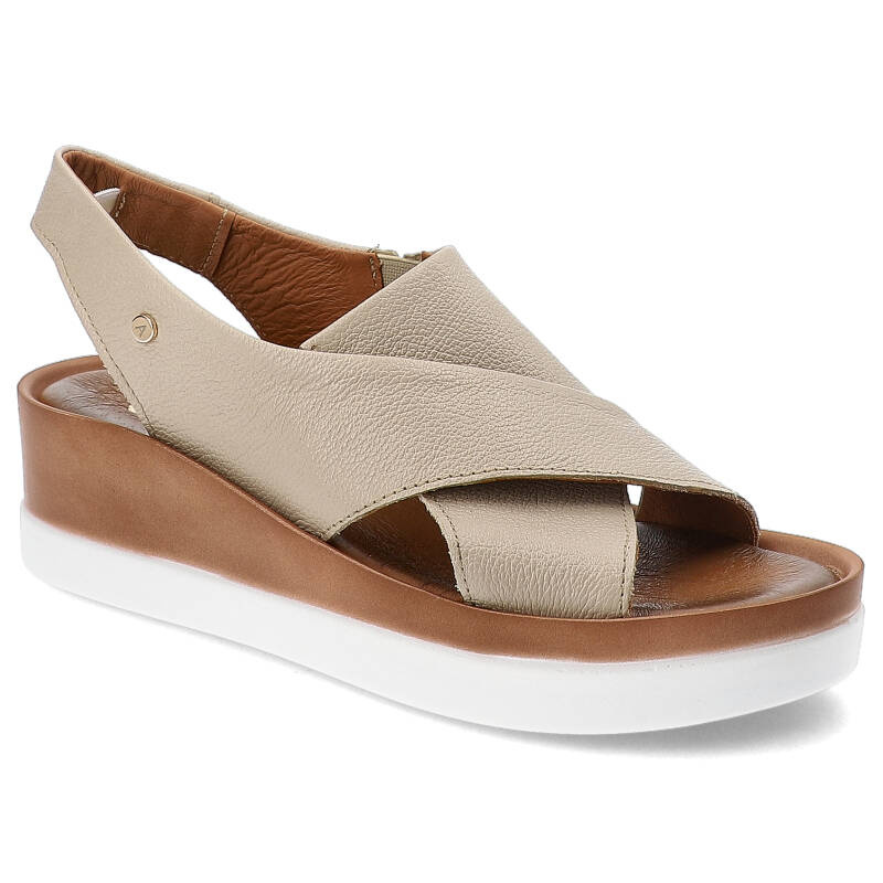 Beżowe Sandały Armodo Wygodne Obuwie Damskie