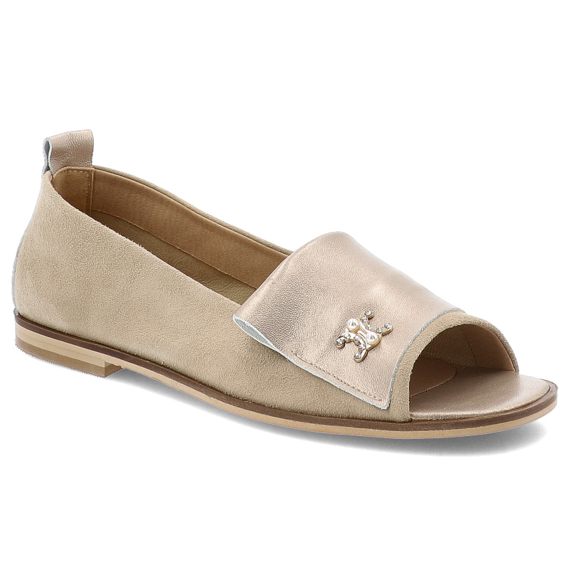 Beżowe Sandały Armodo Wygodne Obuwie Damskie