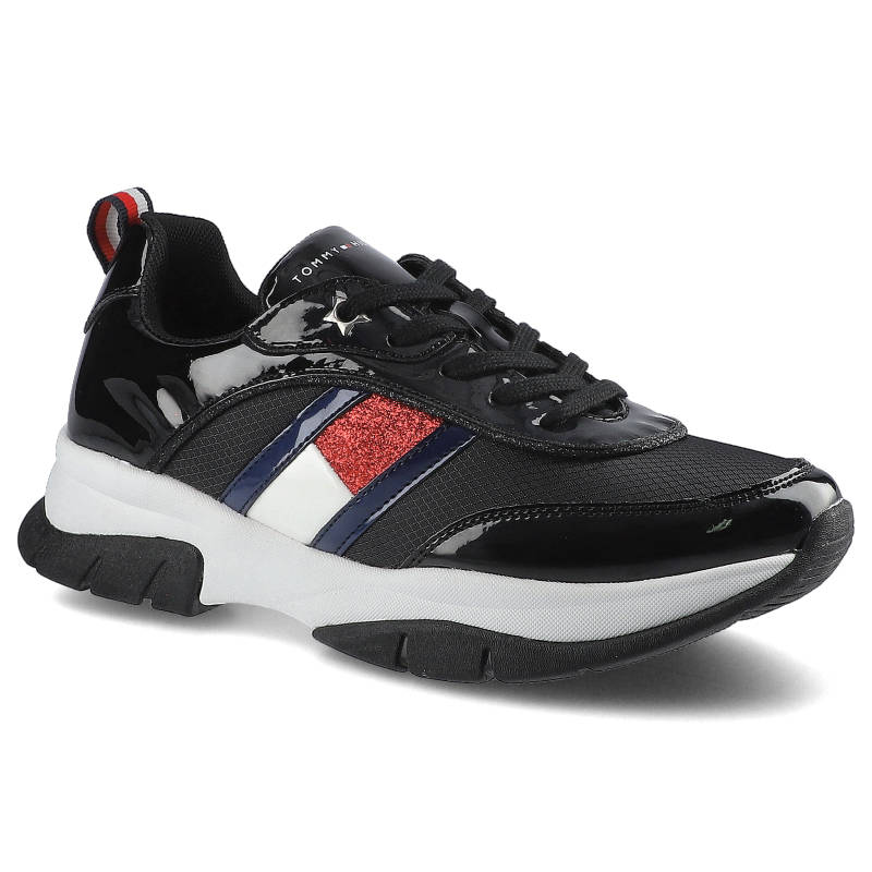 Czarne Sneakersy Tommy Hilfiger Damskie Modne Buty