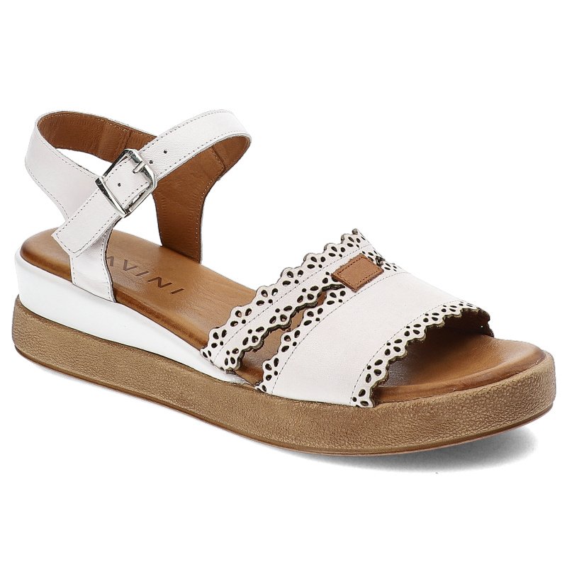 Białe Sandały Ravini Modne Obuwie Damskie