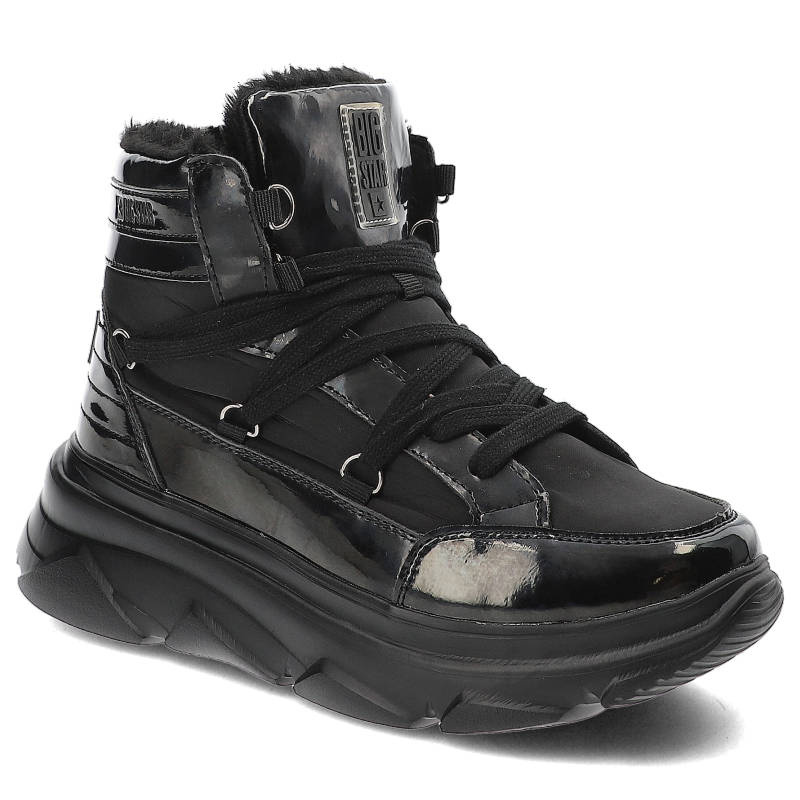 Czarne Śniegowce Big Star Modne Ocieplane Buty Damskie