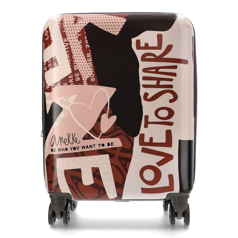 Kolorowa Damska Walizka Kabinowa Z Plisą Rozporową Anekke